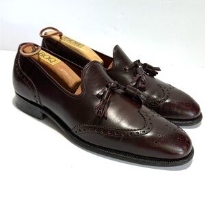 Vintage Church’s Custom Grade Leather Wingtip Tassel Loafers Oxblood 7D/US 8D